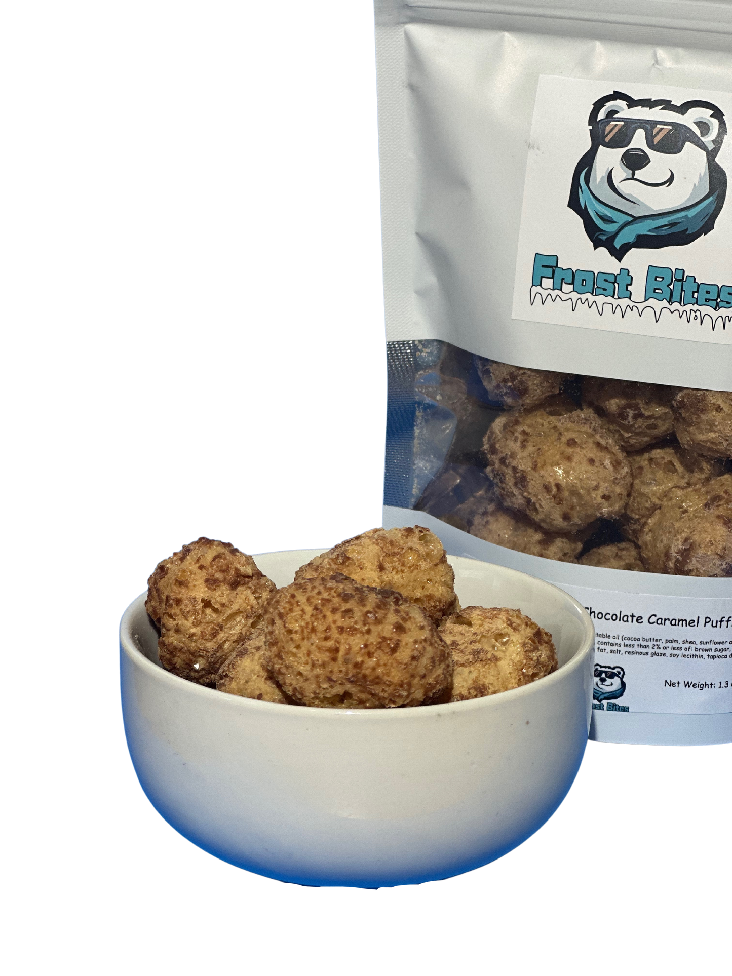 Freeze Dried Chocolate Caramel Puffs