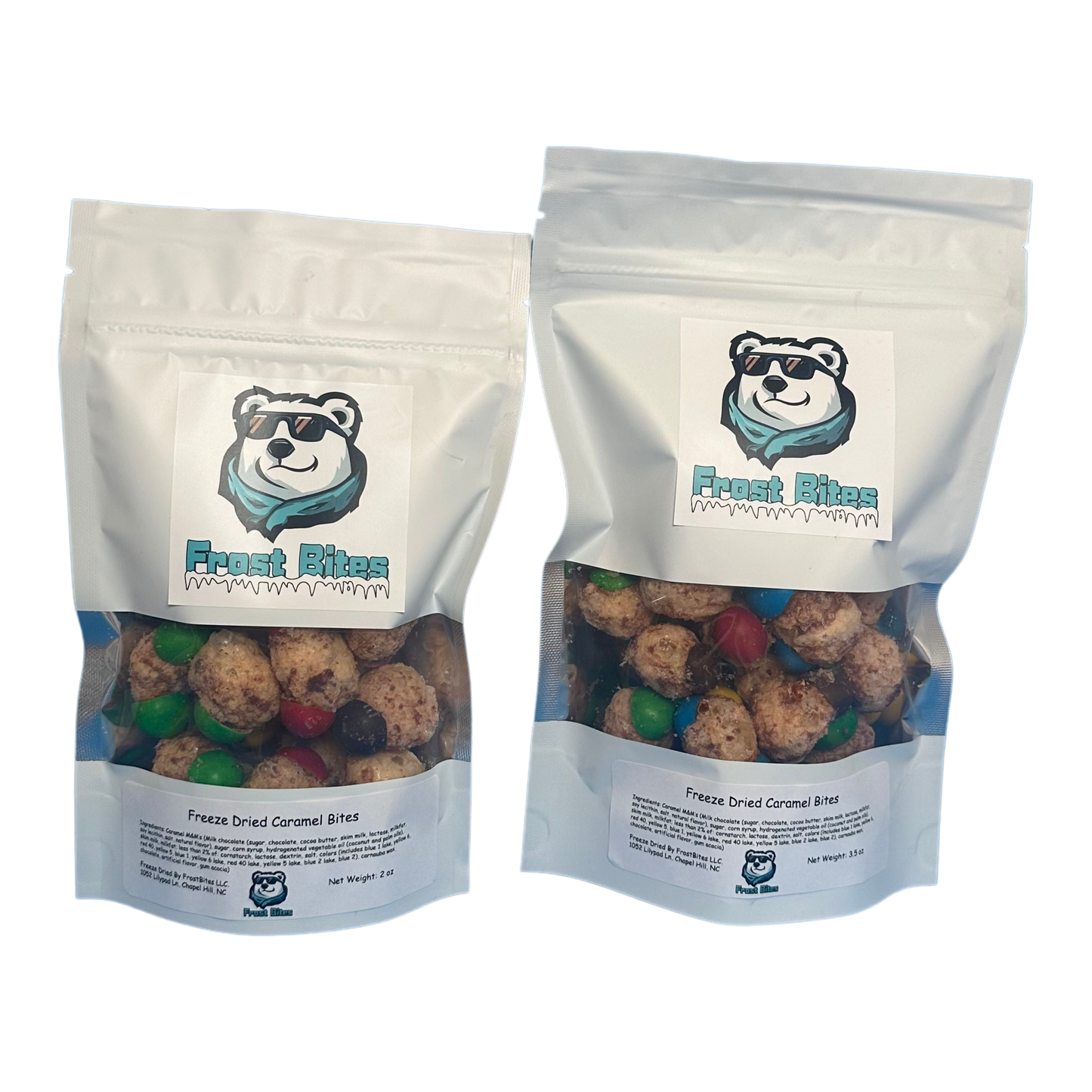 Freeze dried Caramel Bites (M&M's) 2 oz and 3.5 oz bag